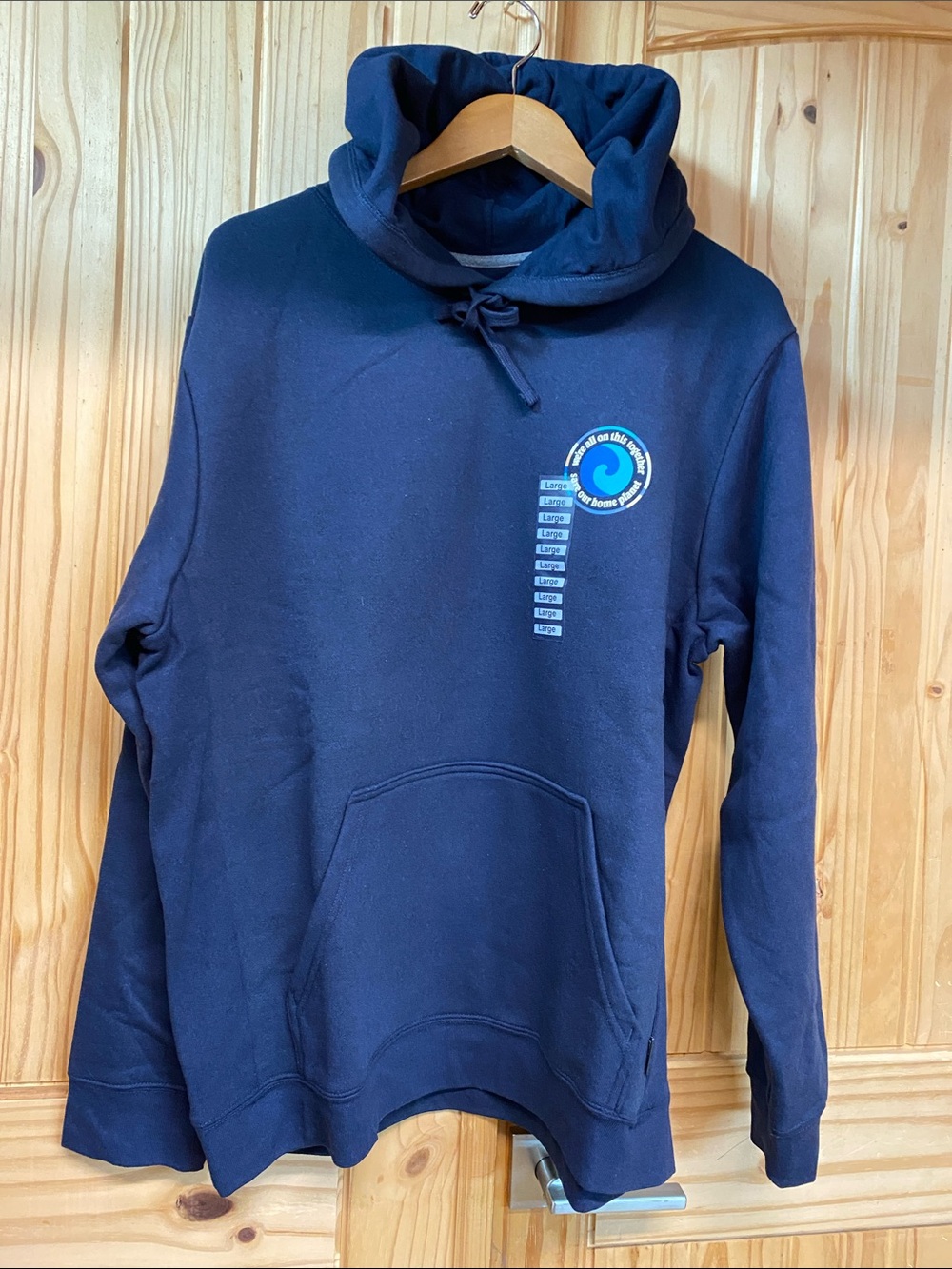 Men's Navy Pullover Hoodie with Front Pocket